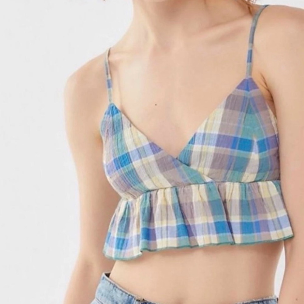 Urban Outfitters Multicolor Plaid Crop Top